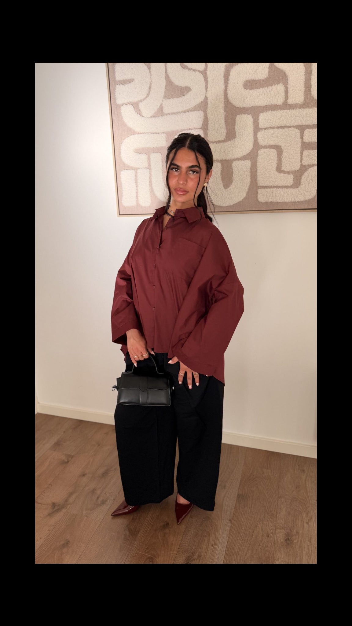 Chemise Leya bordeaux - Maison Nooria
