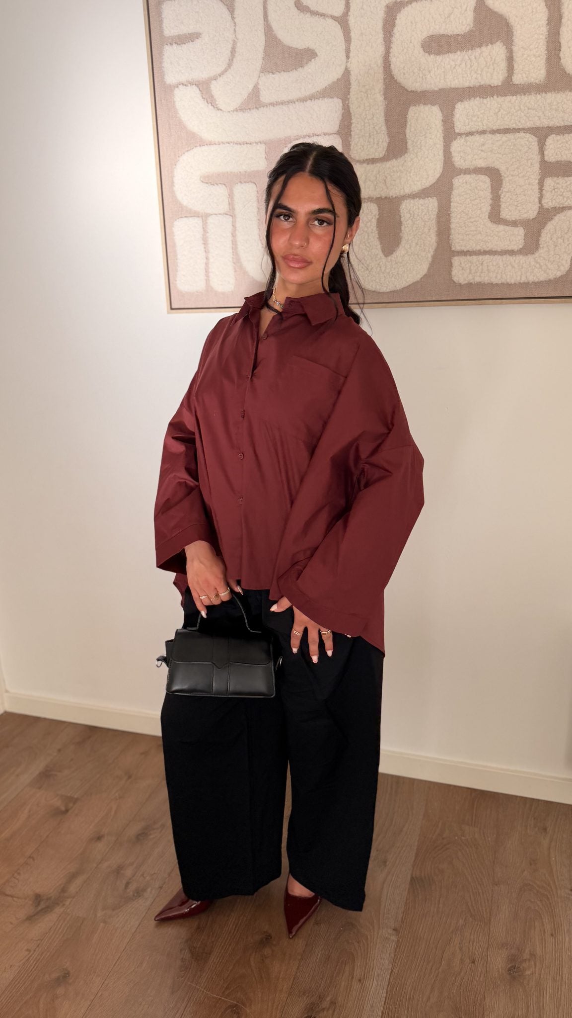 Chemise Leya bordeaux - Maison Nooria