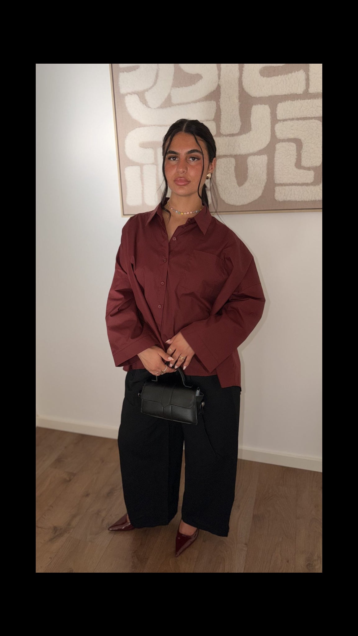 Chemise Leya bordeaux - Maison Nooria