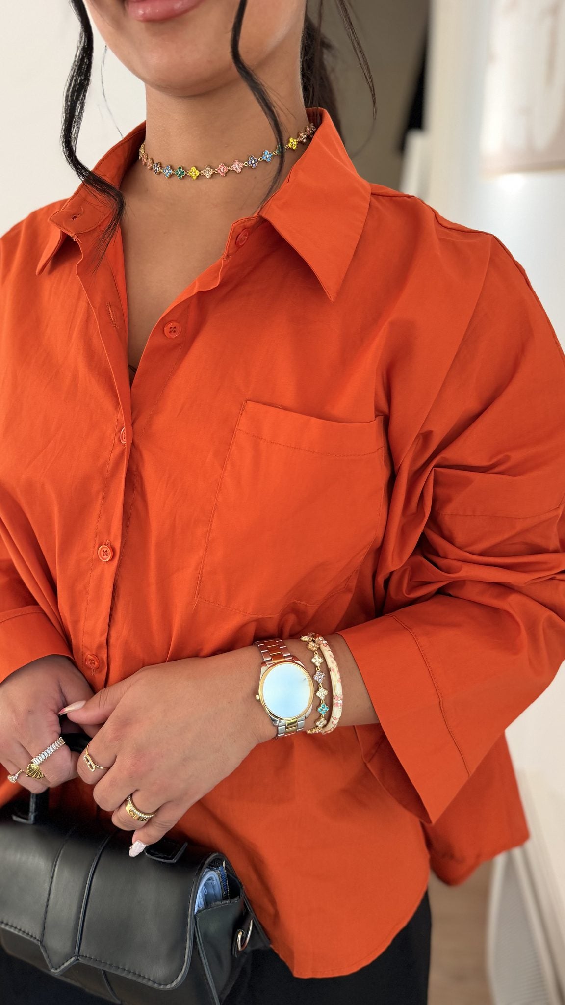 Chemise Leya orange  — Maison Nooria