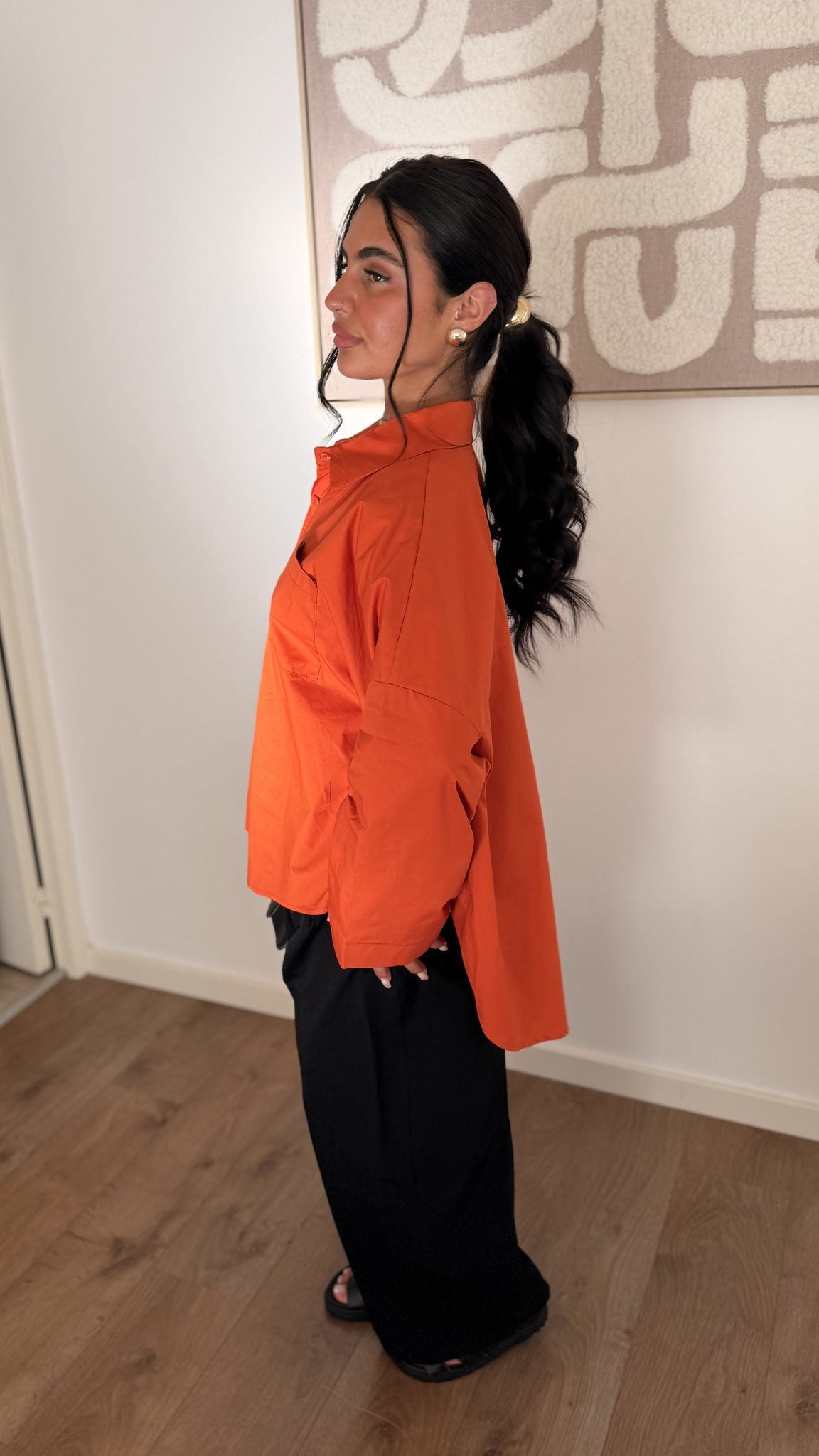 Chemise Leya orange  — Maison Nooria