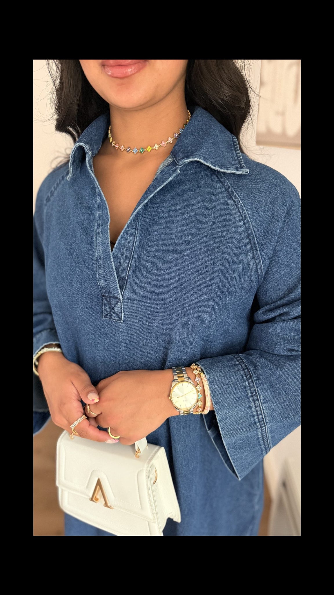 Robe Maya en jeans bleu - Maison Nooria