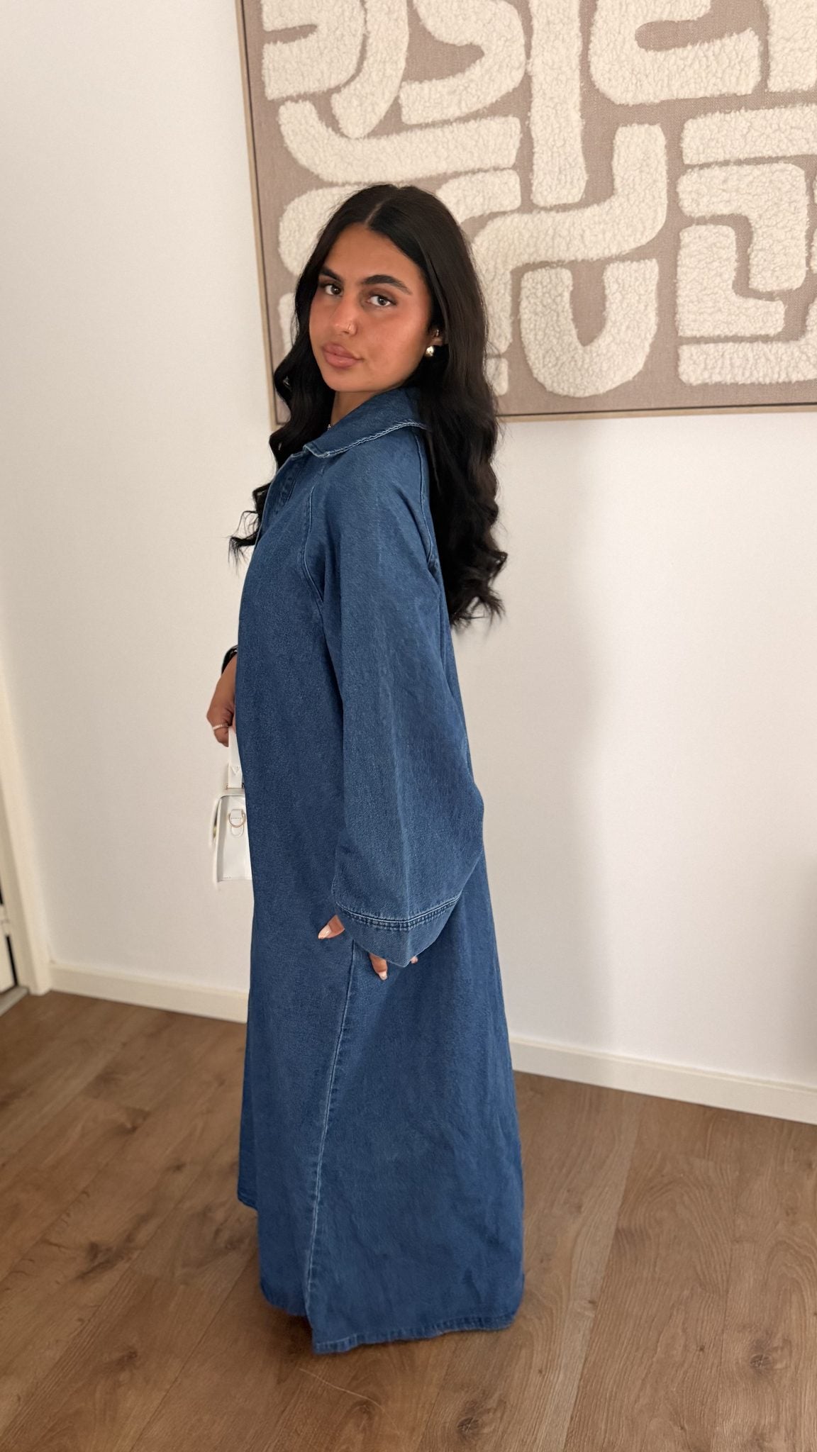 Robe Maya en jeans bleu - Maison Nooria