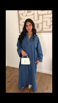 Robe Maya en jeans bleu - Maison Nooria