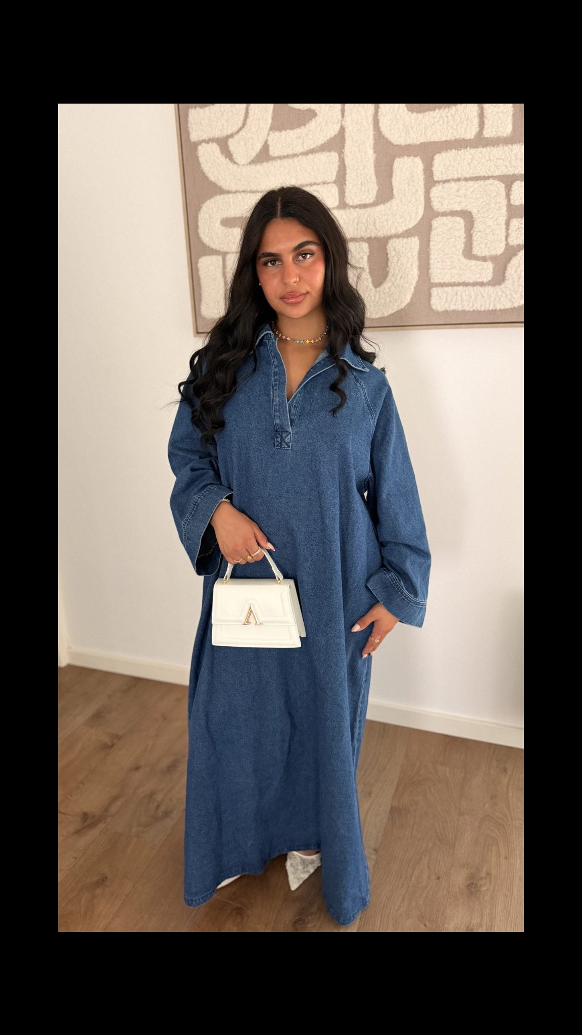 Robe Maya en jeans bleu - Maison Nooria