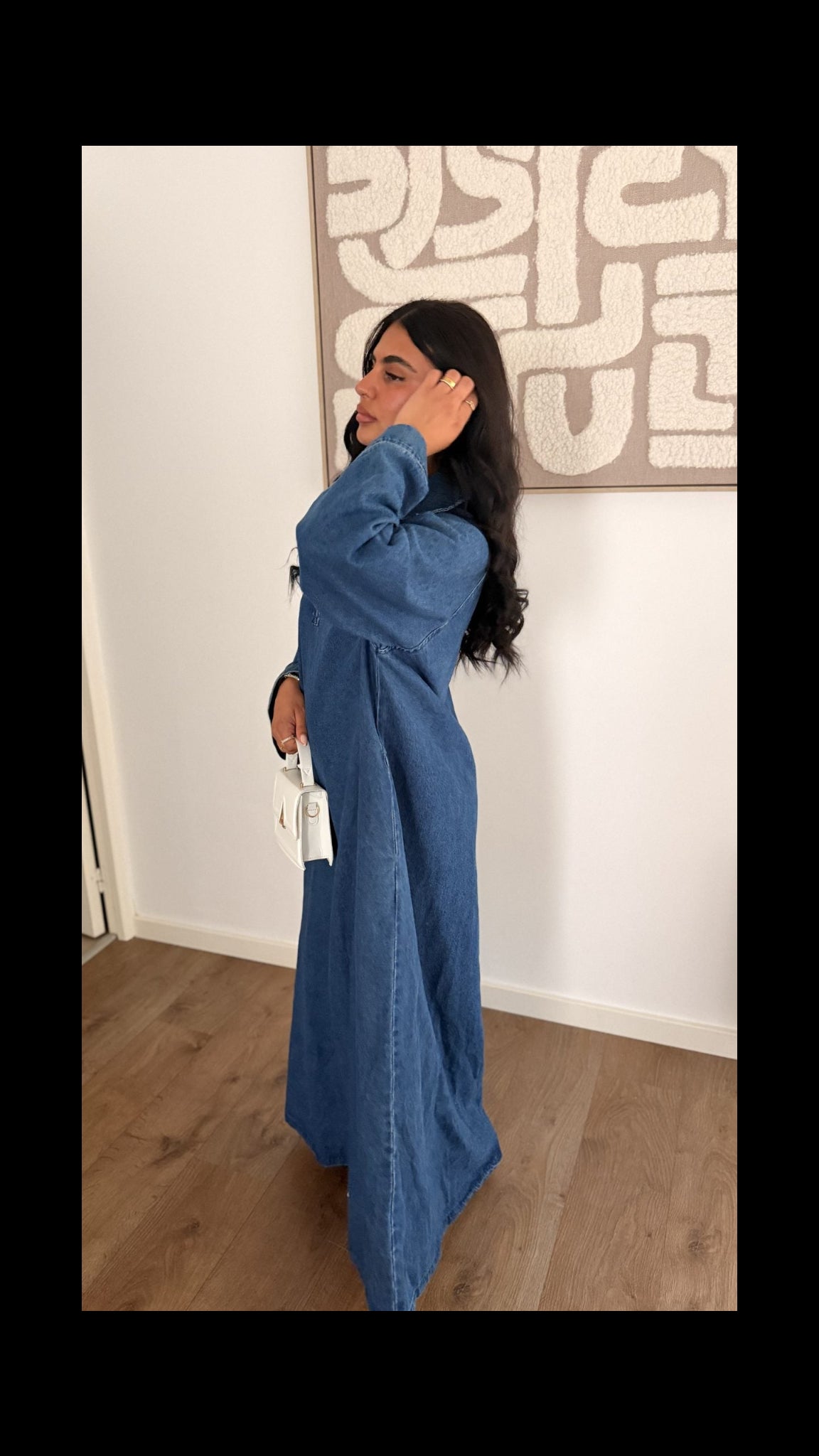 Robe Maya en jeans bleu - Maison Nooria