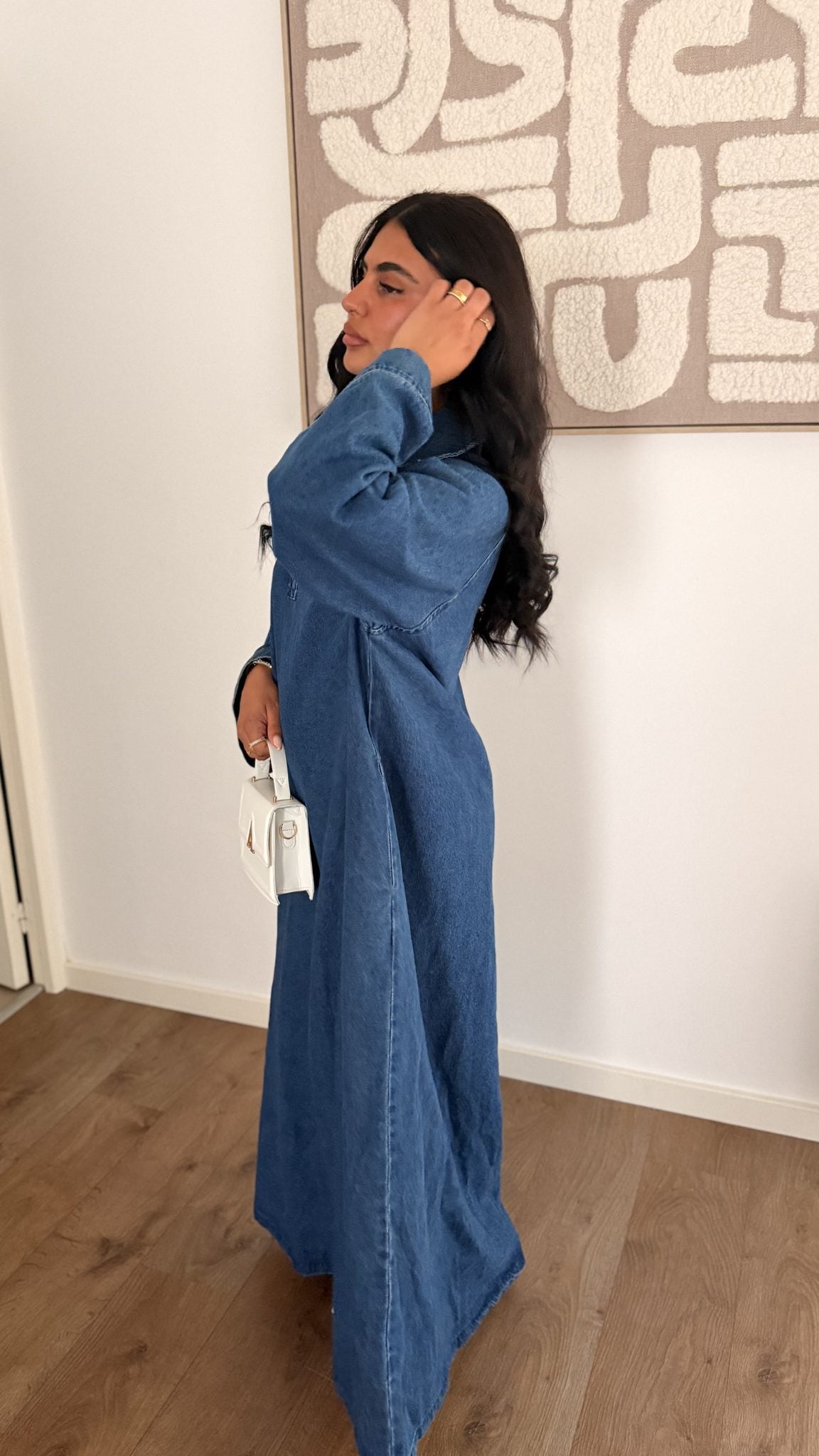 Robe Maya en jeans bleu - Maison Nooria