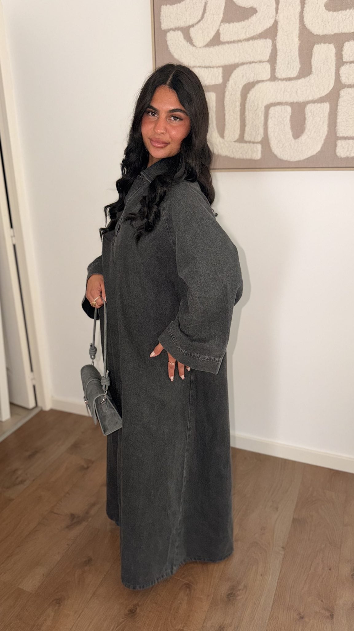 Robe Maya en jeans noir  — Maison Nooria