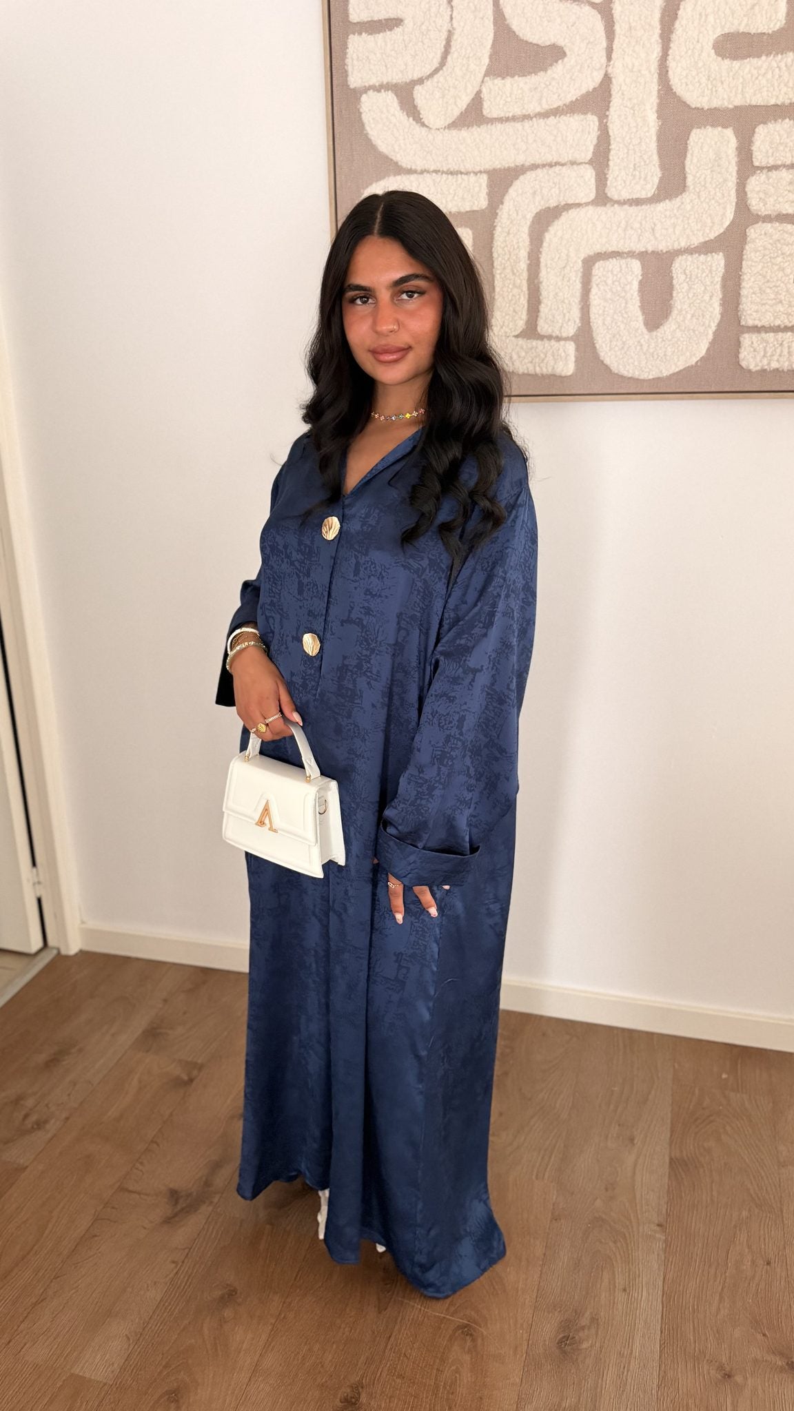 Robe Mila bleu nuit - Maison Nooria