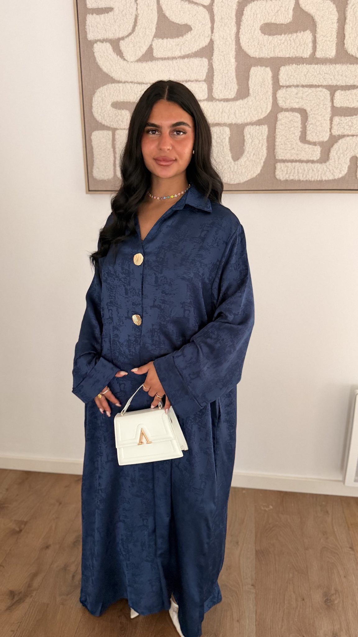 Robe Mila bleu nuit - Maison Nooria