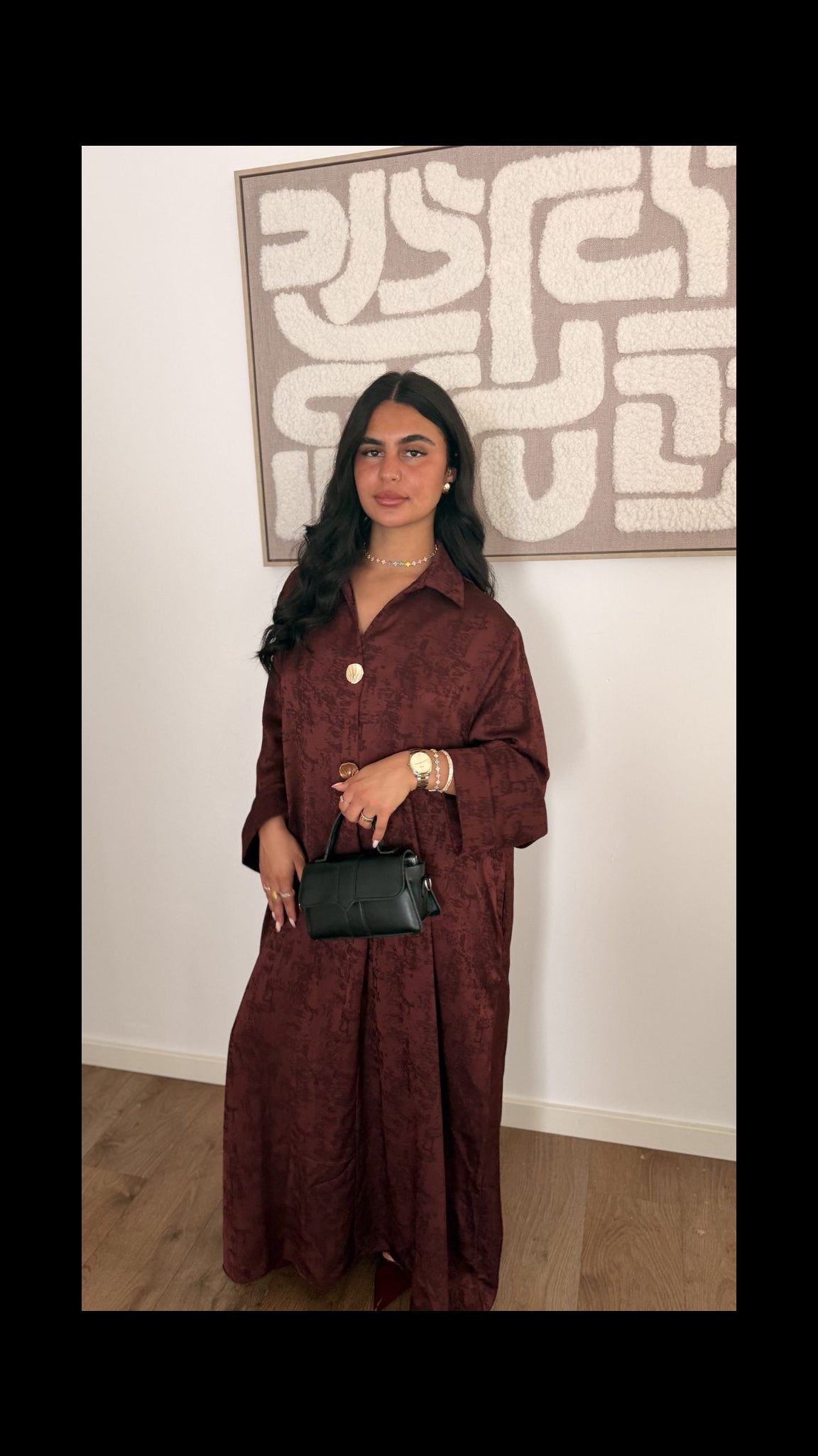 Robe Mila bordeaux - Maison Nooria