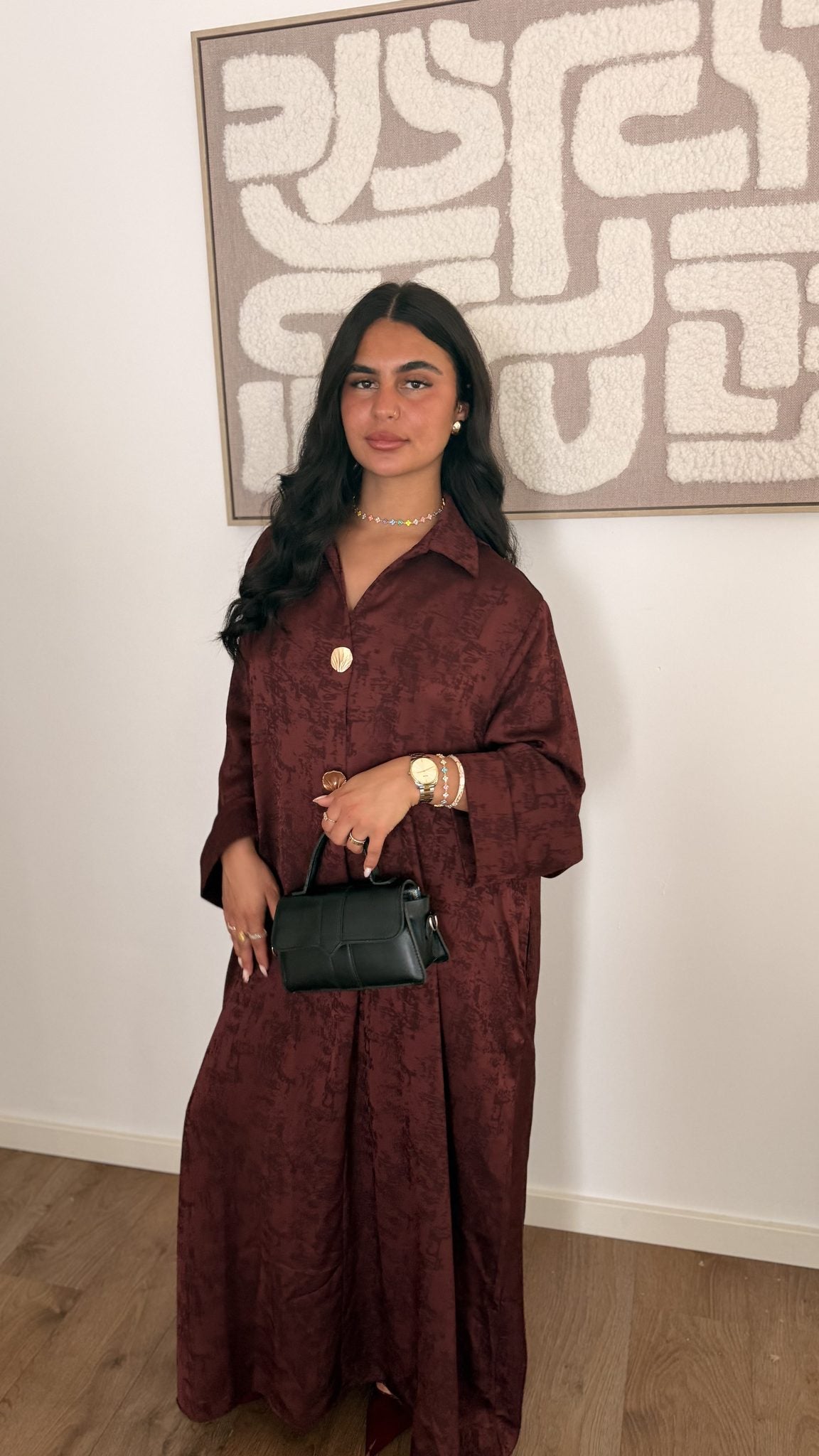 Robe Mila bordeaux - Maison Nooria