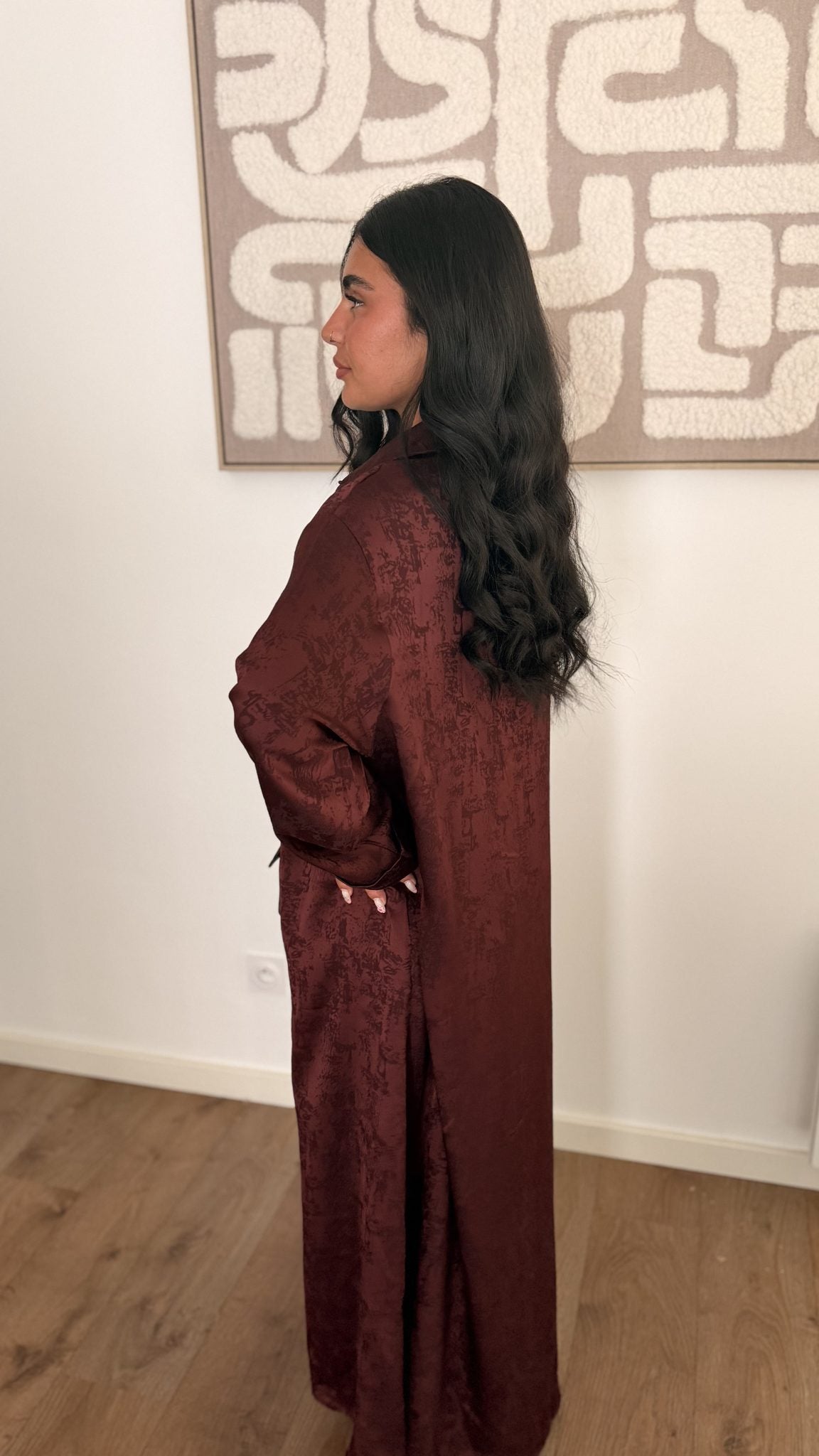 Robe Mila bordeaux - Maison Nooria
