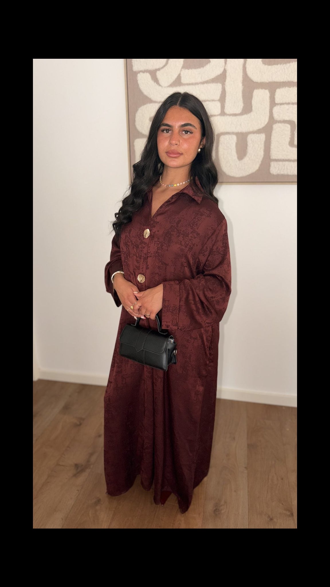 Robe Mila bordeaux - Maison Nooria