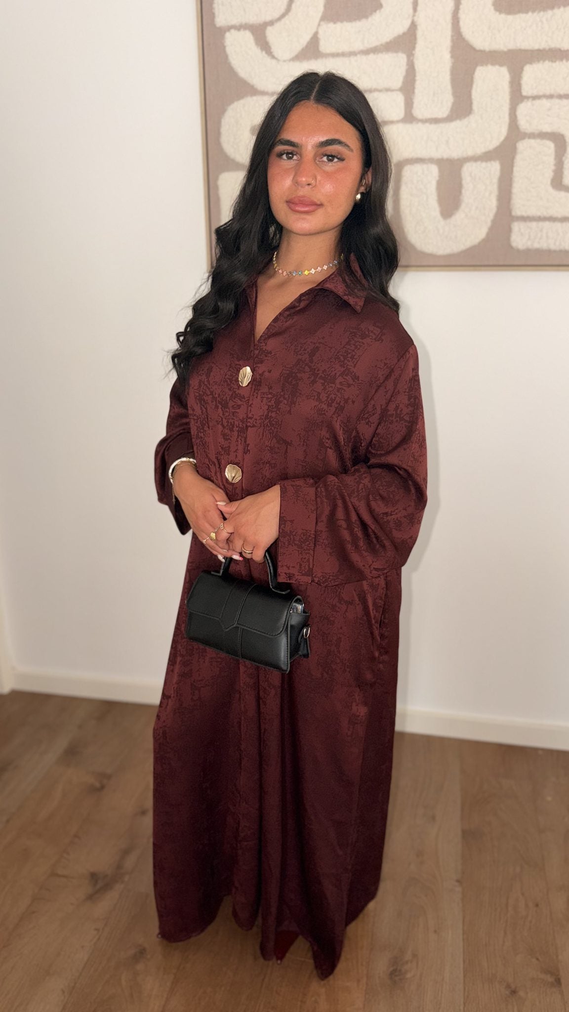 Robe Mila bordeaux - Maison Nooria