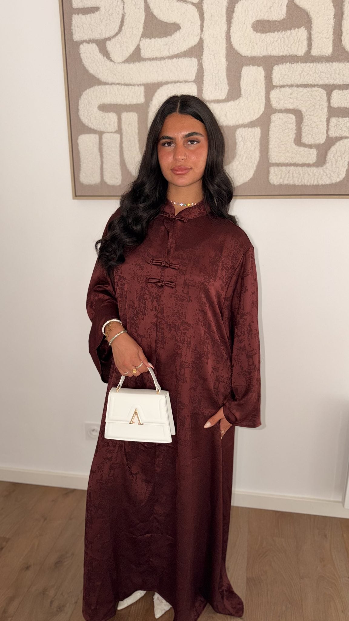 Robe Mila bordeaux - Maison Nooria