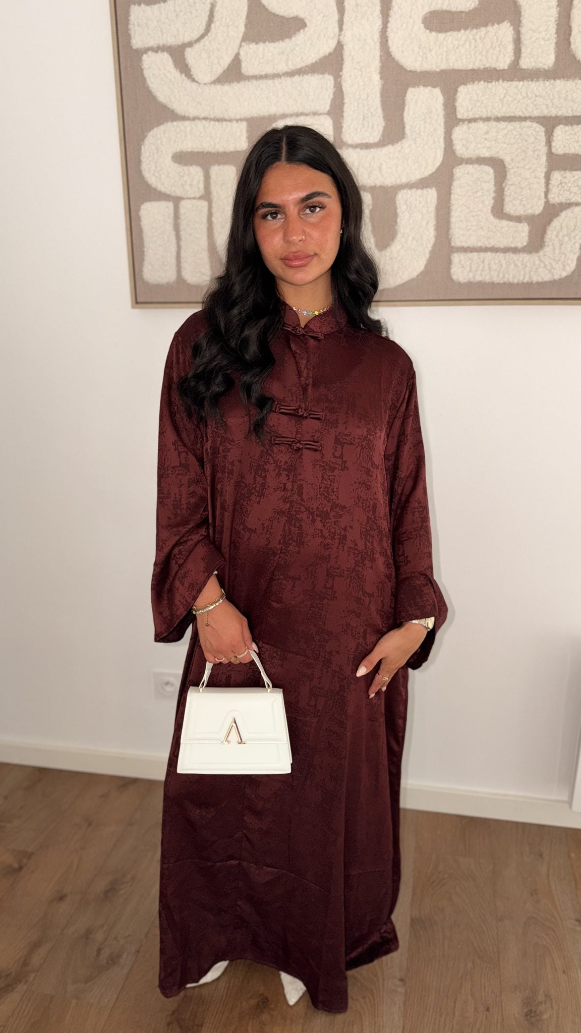 Robe opale Bordeaux  - Maison Nooria