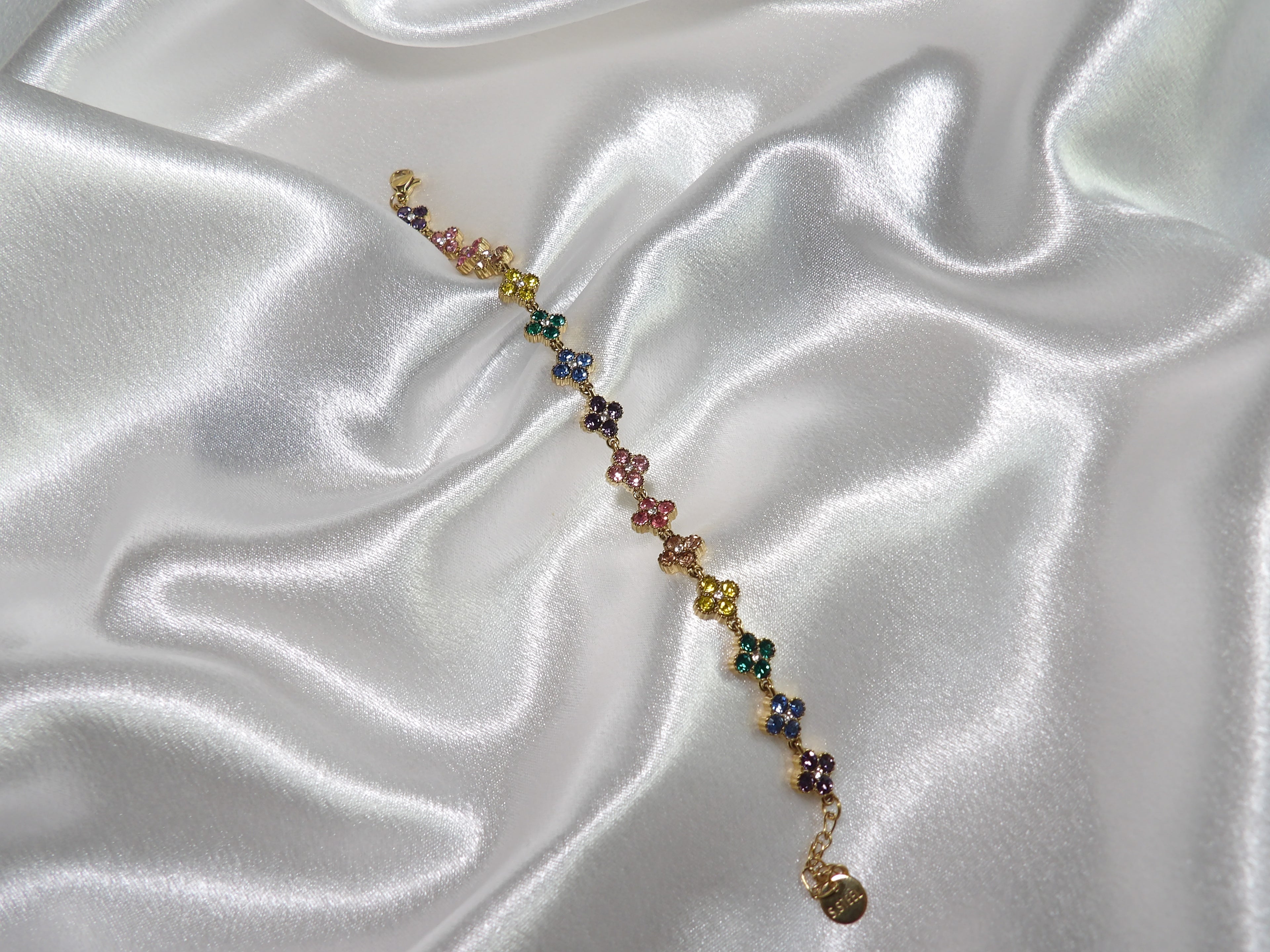 Bracelet trèfle multicolore